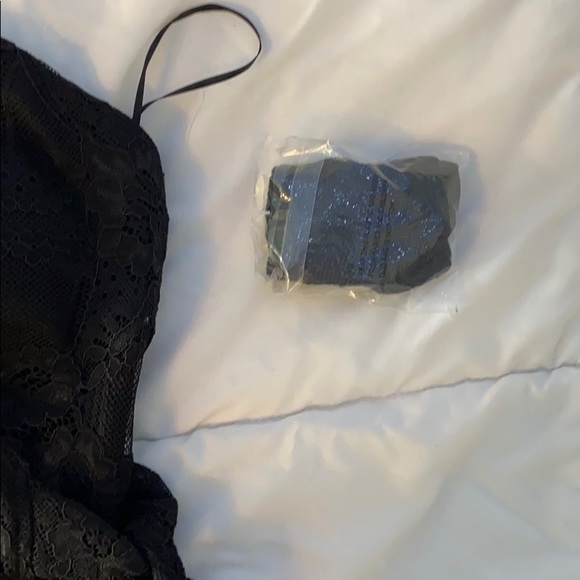 Francesca’s Black Strapless Lace Romper - Picture 4 of 6